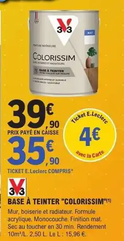 E.Leclerc BASE À TEINTER COLORISSIM offre