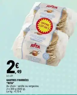 E.Leclerc GAUFRES FOURRÉES “RITA” offre