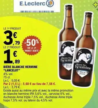 Bière blanche Hermine LANCELOT
