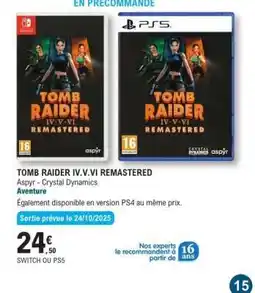 E.Leclerc TOMB RAIDER IV.V.VI REMASTERED offre