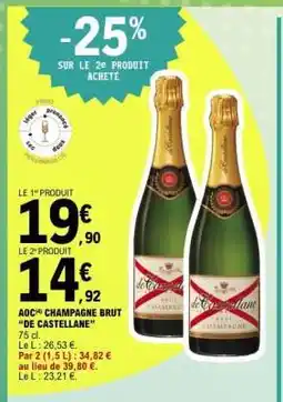 E.Leclerc AOC* Champagne Brut 'De Castellane' offre