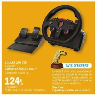 E.Leclerc VOLANT 270 GT5 offre