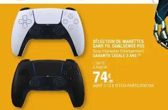 E.Leclerc SÉLECTION DE MANETTES SANS FIL DUALSENSE PS5 offre