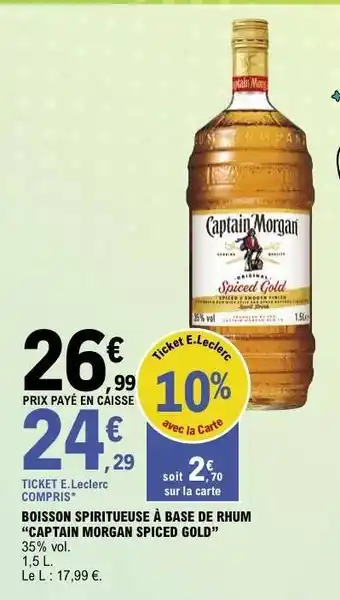 E.Leclerc Captain Morgan Spiced Gold offre