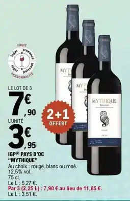 E.Leclerc IGP PAYS D'OC MYTHIQUE offre