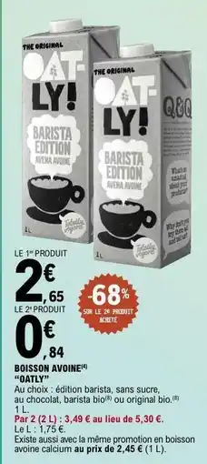 E.Leclerc BOISSON AVOINE 'OATLY' offre