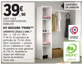 E.Leclerc KIT DRESSING PRIMA offre