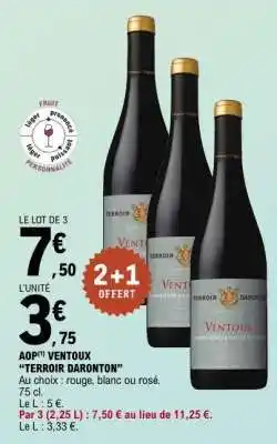 E.Leclerc AOP VENTOUX “TERROIR DARONTON” offre