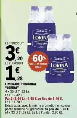 E.Leclerc LIMONADE L’ORIGINAL “LORINA” offre