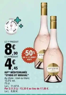 E.Leclerc IGP MEDITERRANEE studio by miraval offre