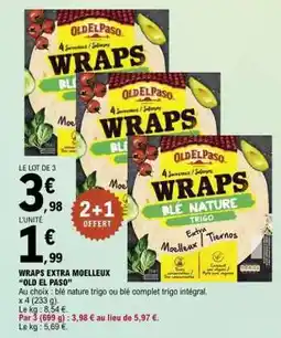 E.Leclerc WRAPS EXTRA MOELLEUX “OLD EL PASO” offre