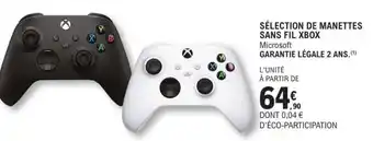 E.Leclerc SÉLECTION DE MANETTES SANS FIL XBOX offre