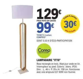 E.Leclerc Lampadaire 'Itto' offre