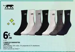 E.Leclerc 7 PAIRES DE CHAUSSETTES AIRNESS offre