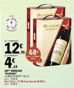 E.Leclerc AOP Bordeaux 'Blaissac' offre