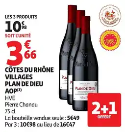 Auchan Côtes du rhône villages plan de dieu aop offre
