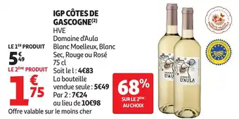 Auchan Igp côtes de gascogne offre