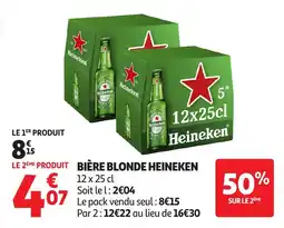 Auchan Bière blonde heineken offre
