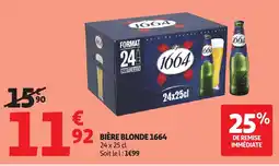 Auchan Bière blonde 1664 offre