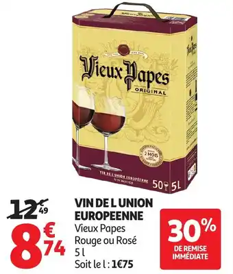 Auchan Vin de l union europeenne offre