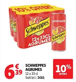 Auchan Schweppes agrumes offre
