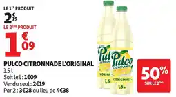 Auchan Pulco citronnade l'original offre