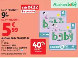 Auchan Auchan baby couches t6 offre