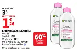 Auchan Eau micellaire garnier offre