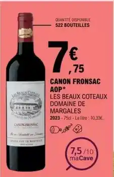 E.Leclerc Canon - aop les beaux coteaux domaine de margales offre