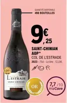 E.Leclerc Saint-chinian aop offre