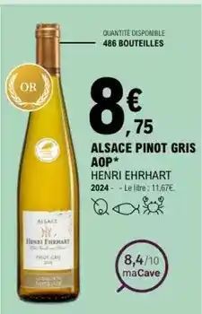E.Leclerc Henri ehrhart - alsace pinot gris aop offre