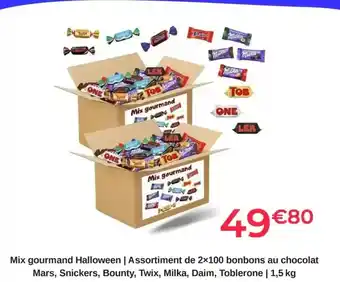 Bonbons au chocolat mars, snickers, bounty, twix, milka, daim, toblerone