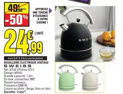 E.Leclerc SWEISS Bouilloire électrique vintage offre