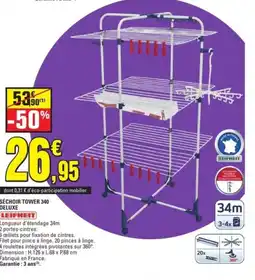 E.Leclerc LEIFHEIT Séchoir tower 340 deluxe offre