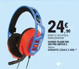 E.Leclerc CASQUE FILAIRE RIG 300 PRO SWITCH 2 offre