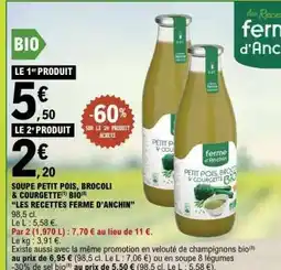 E.Leclerc SOUPE PETIT POIS, BROCOLI & COURGETTE BIO offre