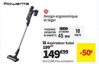 Conforama ROWENTA Aspirateur balai offre