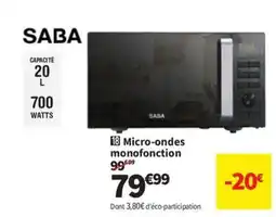 Conforama SABA Micro-ondes monofonction offre