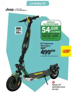 Conforama JEEP Trottinette électrique offre