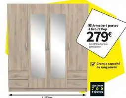 Conforama Armoire 4 portes offre