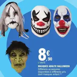 E.Leclerc Masques adulte halloween offre