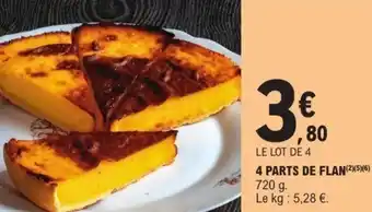 E.Leclerc 4 parts de flan offre