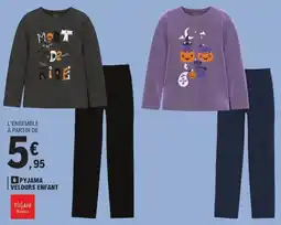 E.Leclerc Pyjama velours enfant offre