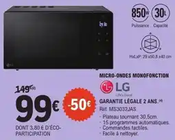 E.Leclerc Micro-ondes monofonction lg offre