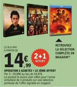 E.Leclerc Opération 2 achetés = le 3ème offert offre