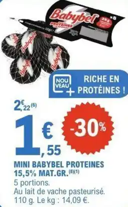 E.Leclerc Mini babybel proteines 15,5% mat.gr.(8)(1) offre