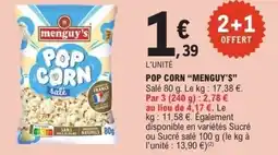 E.Leclerc Pop corn menguy's offre