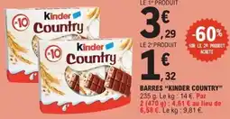E.Leclerc Barres kinder country offre
