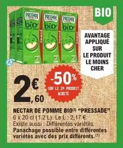 E.Leclerc Nectar de pomme bio pressade offre