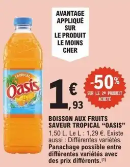 E.Leclerc Boisson aux fruits saveur tropical oasis offre
